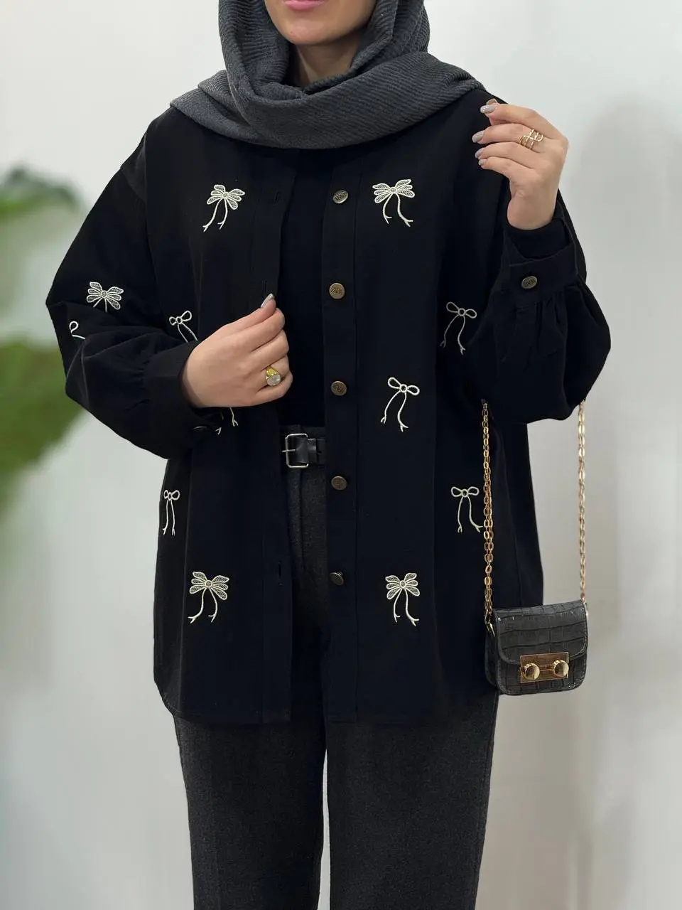 کت کتان گلدوزی لیزا